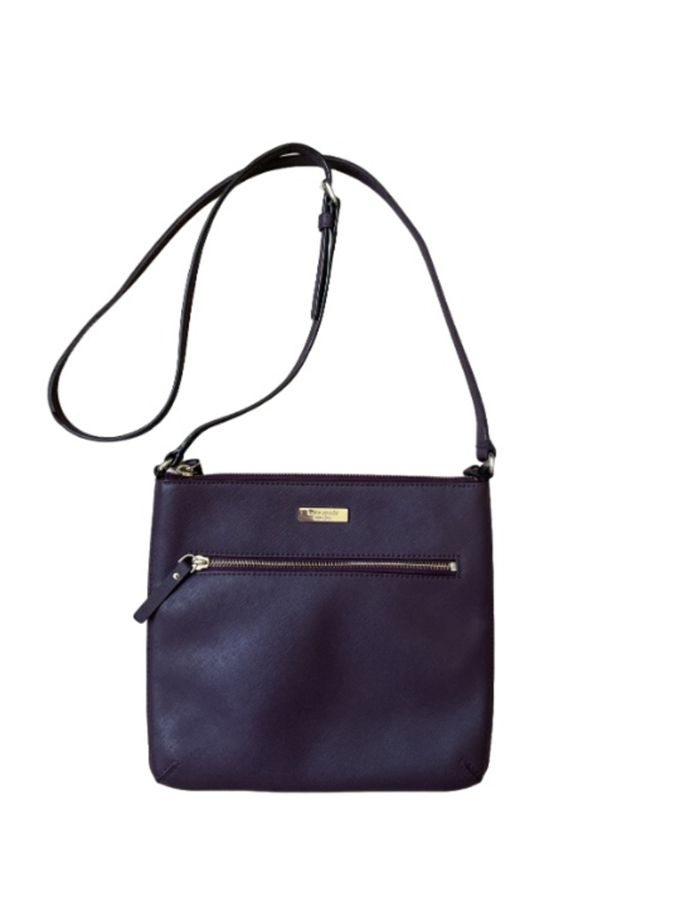 Kate Spade NY Laurel Way Rima Saffiano Leather Crossbody Purple Dark Academia